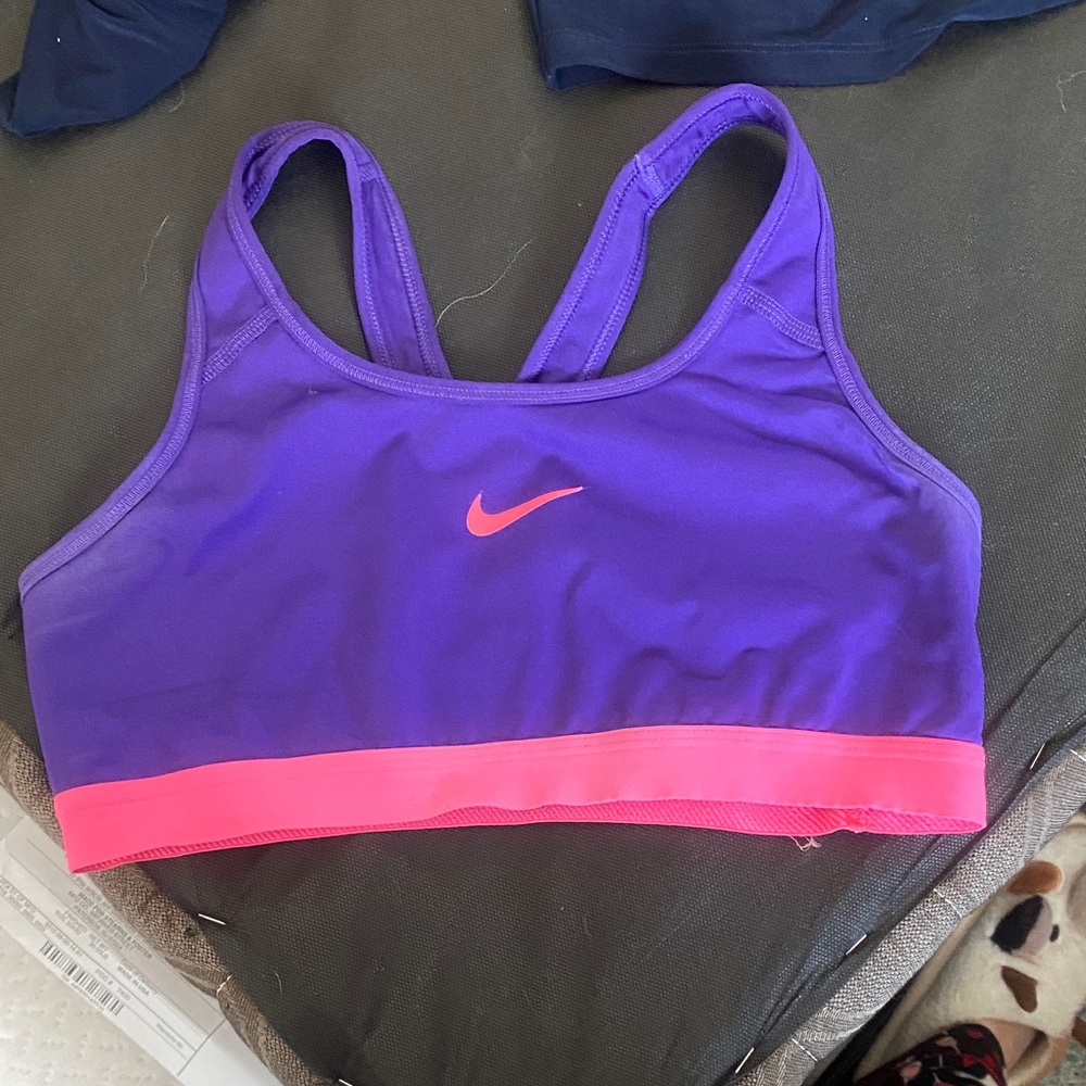Nike Women's Purple and Pink Sports Bra